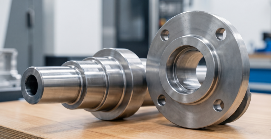 Machined Parts On Workbench